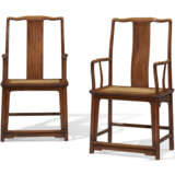 A PAIR OF HUANGHUALI `SOUTHERN OFFICIAL`S HAT` ARMCHAIRS - photo 1