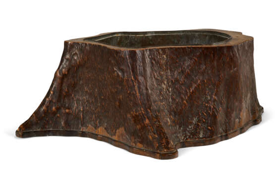 A CHINESE ROOTWOOD SCROLL POT - Foto 2