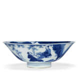 A BLUE AND WHITE `SEVEN SAGES` BOWL - photo 1