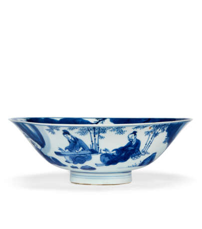 A BLUE AND WHITE `SEVEN SAGES` BOWL - photo 2