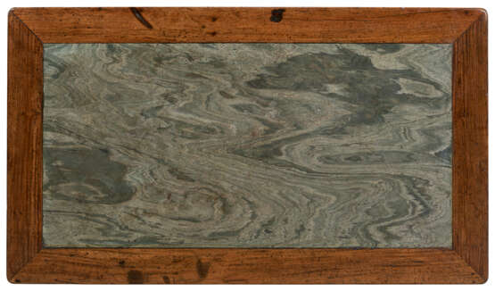 A VERY RARE GREEN MARBLE-INSET HUANGHUALI WINE TABLE - фото 5