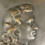 Reliefportrait "Schiller" - Bronze, braun patiniert, rechtec… - Foto 2
