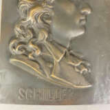 Reliefportrait "Schiller" - Bronze, braun patiniert, rechtec… - фото 3