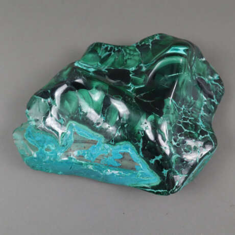 Konvolut Mineralien - 5-tlg, Malachit / Chrysokoll/ Marmor, … - Foto 5
