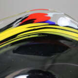Fußvase - 20. Jh., farbloses Glas mit Farbeinschmelzungen, a… - photo 3