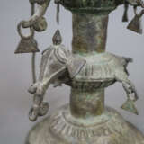 Hohe Öllampe - Indien, Bastar-Region, Bronze mit Alterspatin… - фото 7