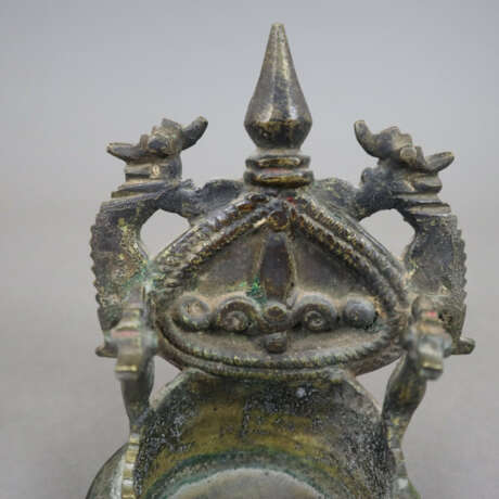 Drei Diya-Öllampen - Indien, vor 1900, Bronzelegierung, flac… - фото 5