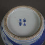 Kleiner Blau-Weiß-Deckeltopf - China, späte Qing-Dynastie, P… - Foto 4