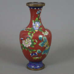 Cloisonné Vase - China, ausgehende Qing-Dynastie, Balusterfo…