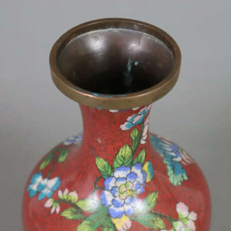 Cloisonné Vase - China, ausgehende Qing-Dynastie, Balusterfo… - photo 3