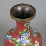 Cloisonné Vase - China, ausgehende Qing-Dynastie, Balusterfo… - photo 3