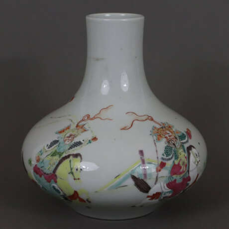 Famille rose-Porzellanvase - China 20. Jh., gedrückte Flasch… - Foto 1