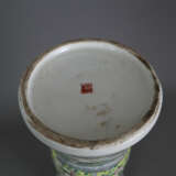 Große Gu-förmige Vase - Porzellan, Trompetenvase mit abgeset… - photo 6