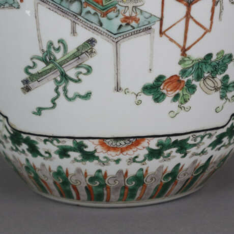 Ein Paar Famille verte -Vasen - China, flächendeckender Deko… - Foto 2
