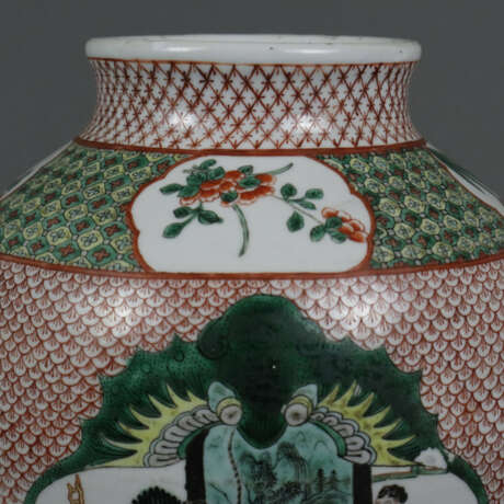 Ein Paar Famille verte-Vasen - China, Porzellan, gebauchte F… - Foto 6