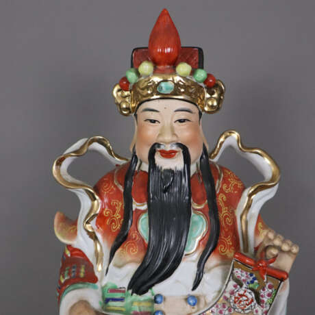 Drei Glücksgötter (Sanxing) - China 20.Jh., große Figuren de… - Foto 6