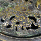 Räucherschale mit Deckel - China, Bronze mit Resten der Verg… - Foto 10