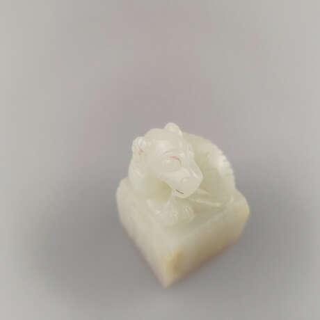 Siegelstempel - China, ausgehende Qing-Dynastie, weiße Jade … - Foto 2