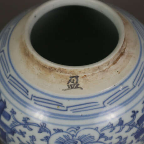 Blau-weißer Deckeltopf - China, ausgehende Qing-Dynastie, sp… - photo 3