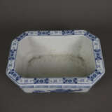 Blau-weiße Jardinière - Porzellan, China 20.Jh., oktogonale … - Foto 2