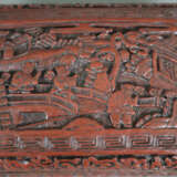 Schnitzlack-Deckeldose - China, Qing-Dynastie, Außenwandung … - Foto 2