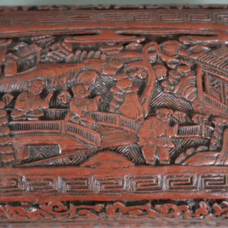 Schnitzlack-Deckeldose - China, Qing-Dynastie, Außenwandung … - photo 2