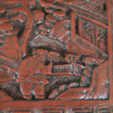 Schnitzlack-Deckeldose - China, Qing-Dynastie, Außenwandung … - фото 3