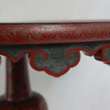 Rotlack-Tisch - China, Holz, geschnitzt, runde Tischplatte, … - Foto 4