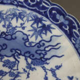 Große Platte - China, Porzellan, im kräftigen Unterglasurbla… - Foto 7