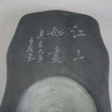 Tuschestein in Holzschatulle - China, Tuschestein mit einges… - Foto 3