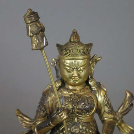 Figur des Vaishravana - tibeto-chinesisch, Bronzelegierung, … - Foto 2