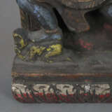 Stele mit Mahakala - Tibet, Holz geschnitzt, kultische Bemal… - Foto 6