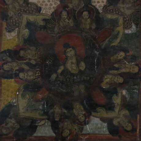 Mandala-Thangka - Tibet, 19.Jh., Malerei in Gouachefarben au… - Foto 5
