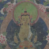 Thangka des Buddha Amitayus - Tibet, 20. Jh., Gouache und Go… - Foto 3