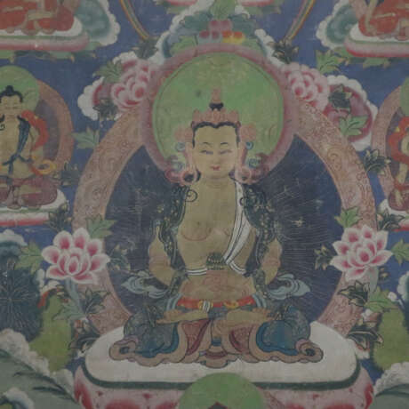 Thangka des Buddha Amitayus - Tibet, 20. Jh., Gouache und Go… - фото 4