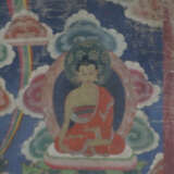 Thangka des Buddha Amitayus - Tibet, 20. Jh., Gouache und Go… - Foto 7