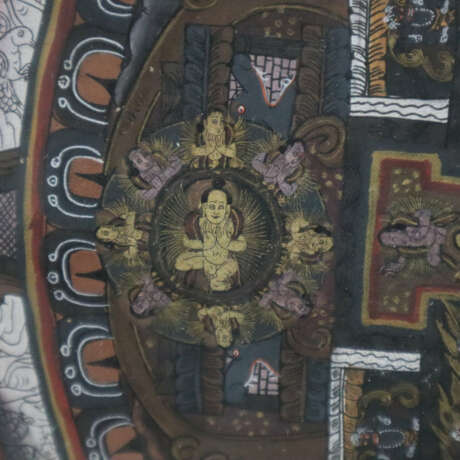 Mandala-Thangka - Tibet / Nepal 20.Jh., Gouache und Goldfarb… - Foto 9