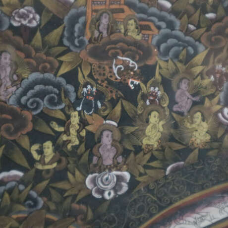 Mandala-Thangka - Tibet / Nepal 20.Jh., Gouache und Goldfarb… - Foto 12