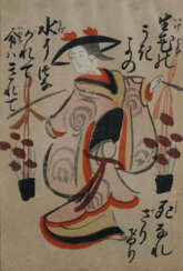 Fuji Musume - Japan, Taishō-Zeit (1920er Jahre), Otsu-e-Holz…