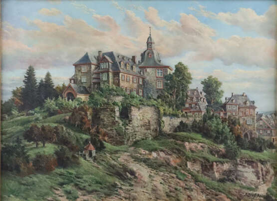 Groß, F. (20. Jh.) - Blick auf das Obere Schloss in Siegen, … - Foto 1