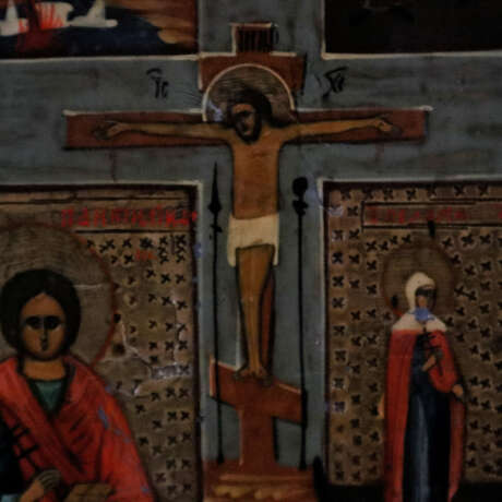 Vierfeldikone mit der Kreuzigung Christi - Russland, 19. Jh.… - Foto 2