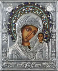 Oklad-Ikone "Gottesmutter von Kasan" (Kazanskaja) - Russland…