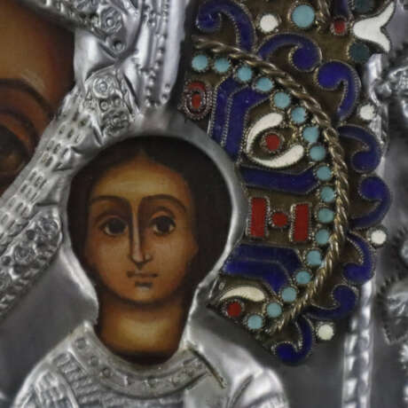 Oklad-Ikone "Gottesmutter von Kasan" (Kazanskaja) - Russland… - photo 5
