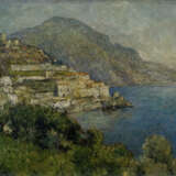 Schüz, Friedrich (1874 - 1954) - Amalfi-Küste, Öl auf Platte… - Foto 1