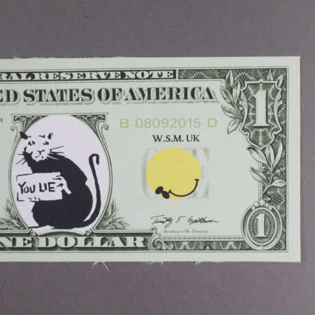 Banksy - "Dismal 1 Dollar Canvas" mit "You lie rat"-Motiv, 2… - Foto 3