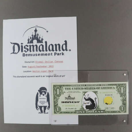 Banksy - "Dismal 1 Dollar Canvas" mit "You lie rat"-Motiv, 2… - Foto 6