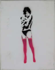 Banksy - "Dismal Canvas" mit Motiv "Banksy Mädchen umarmt Te…
