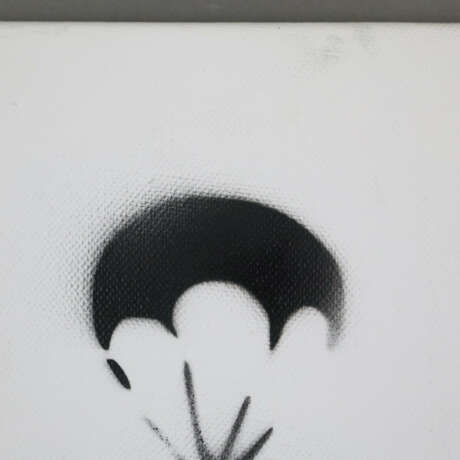 Banksy - "Dismal Canvas" mit Motiv "Ratte mit Fallschirm", 2… - Foto 3