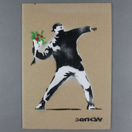 Banksy - "Blumenwerfer", 2015, Souvenir aus der Ausstellung … - фото 4
