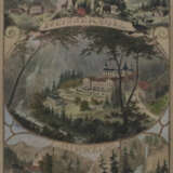 Souvenirblatt "Weissenburg Schweiz" - handkolorierter Holzst… - photo 1